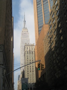 The Empire State Building, from my walk to the doctor's office.